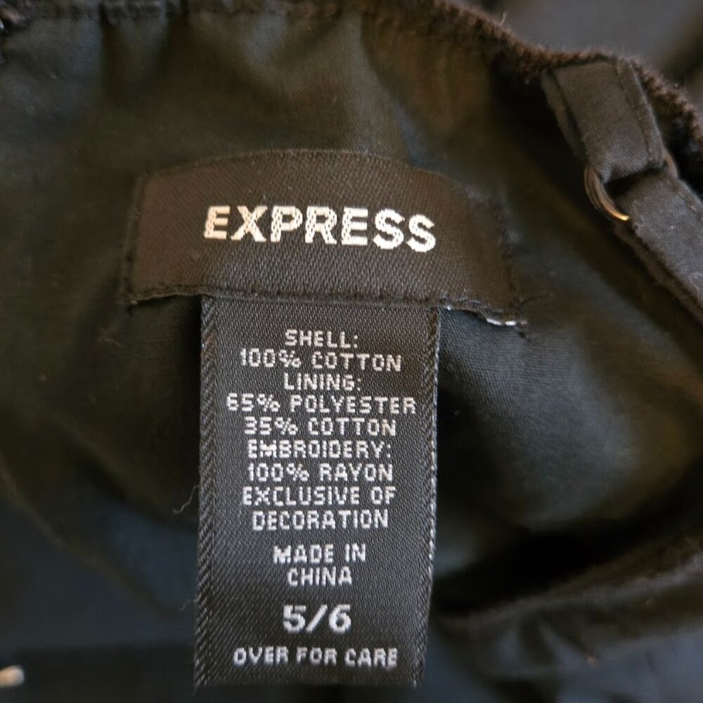 Express dark navy sundress with embroidery Size 5/6 - Picture 7 of 7